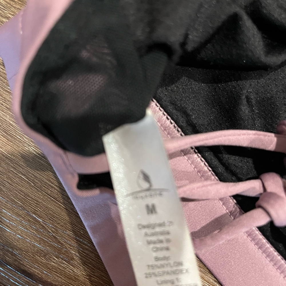 Pink and Black Sports Bra